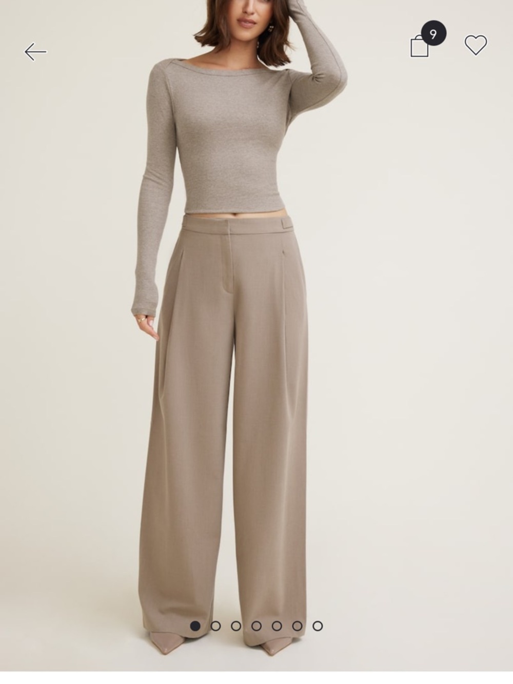 Wide Leg Pants - Taupe